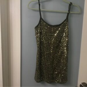 Gold Sequin Tank Top